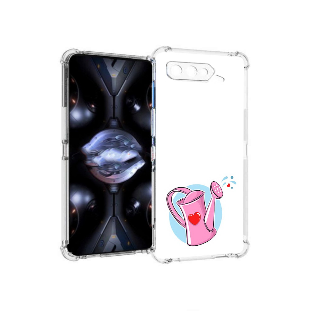 

Чехол MyPads Tocco для Asus ROG Phone 5 Pro Лейка любви 14 февраля, Прозрачный, Tocco