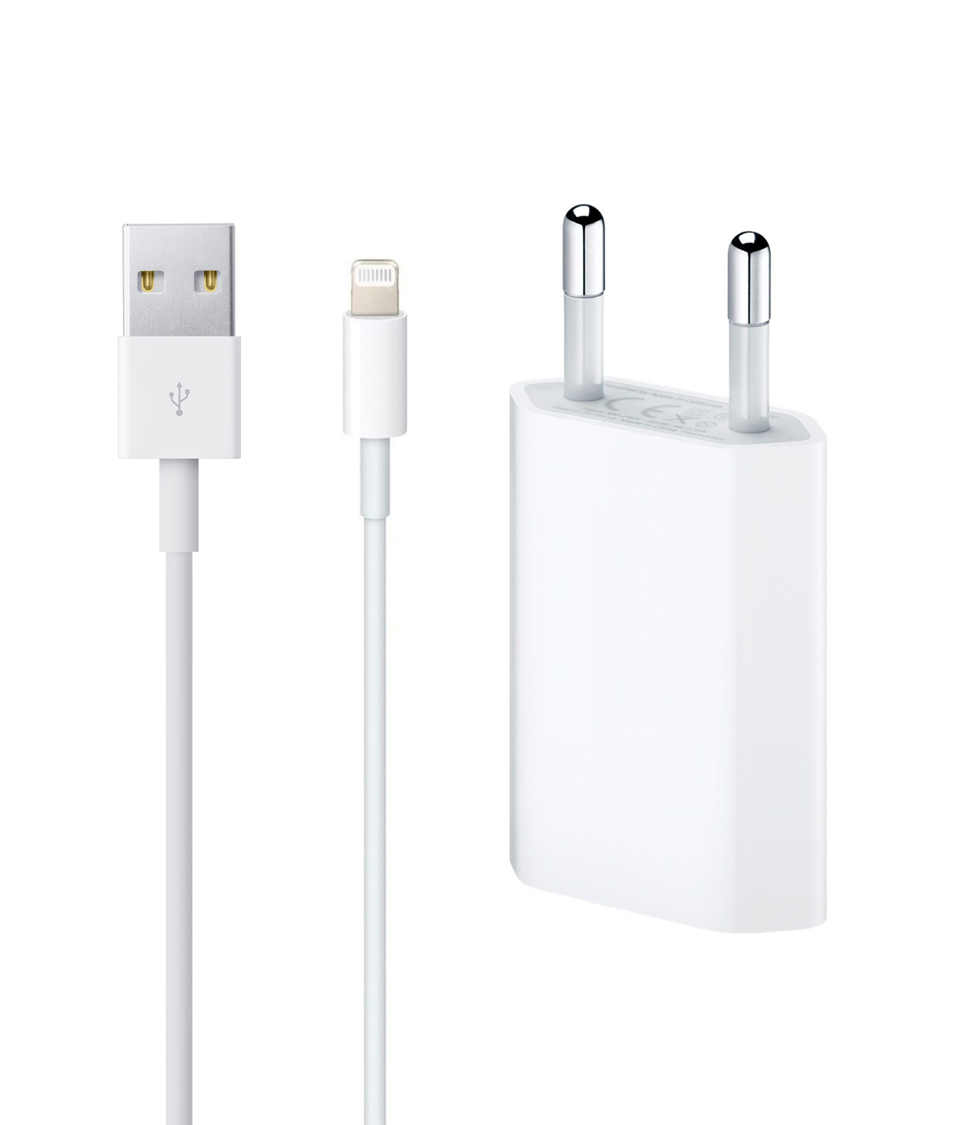 

Сетевое зарядное устройство I-Revive комплект для Iphone lightning - usb 1 А белый, комплект для Iphone