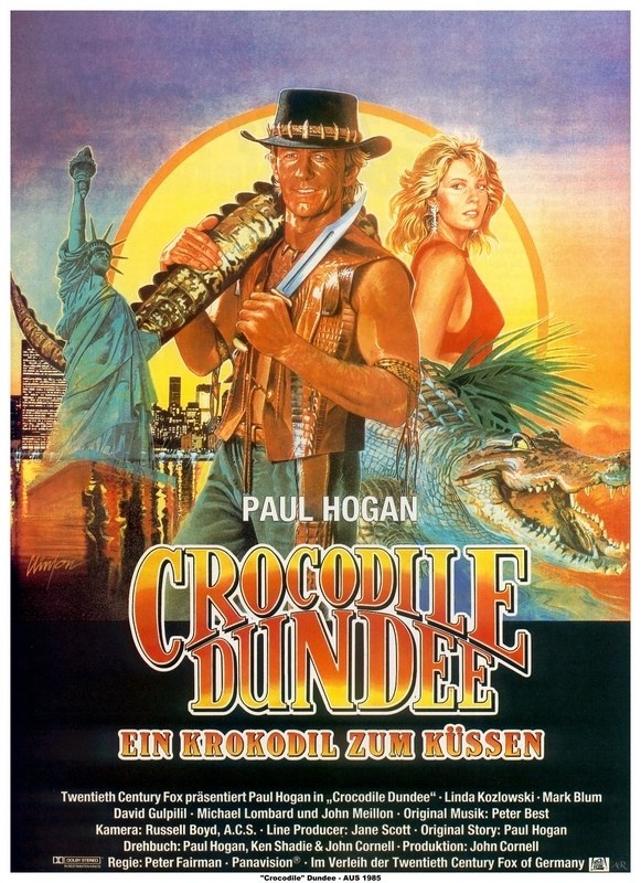 

Постер к фильму "Крокодил Данди" (Crocodile Dundee) Оригинальный 38,1x50,8 см