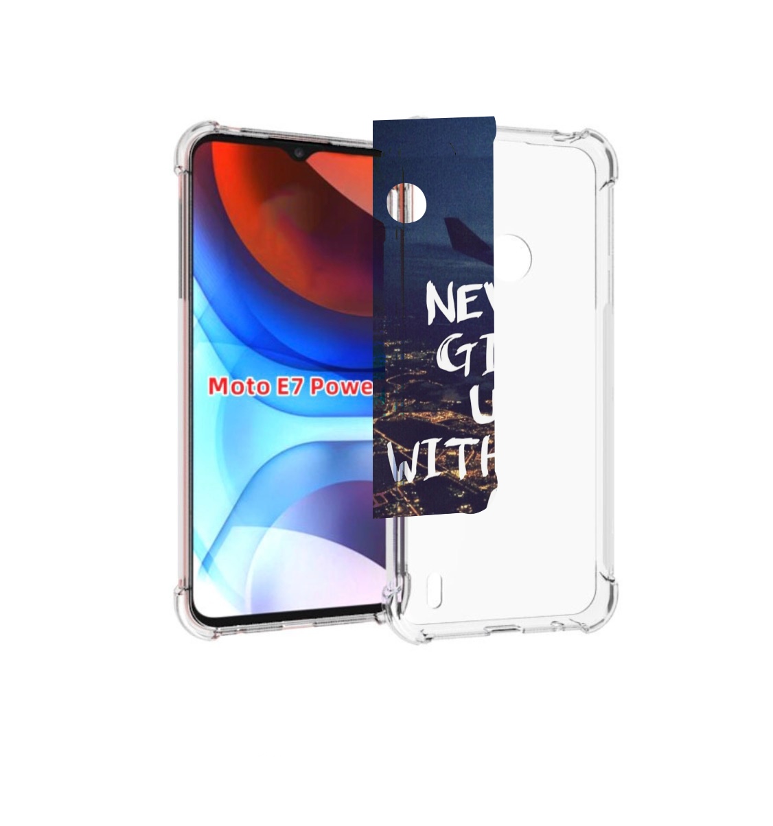 

Чехол MyPads никогда не сдавайся без боя для Motorola Moto E7 Power, Прозрачный, Tocco