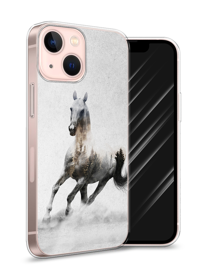 

Чехол Awog на Apple iPhone 13 mini / Айфон 13 mini "Лошадь лес", Разноцветный, 14150-2
