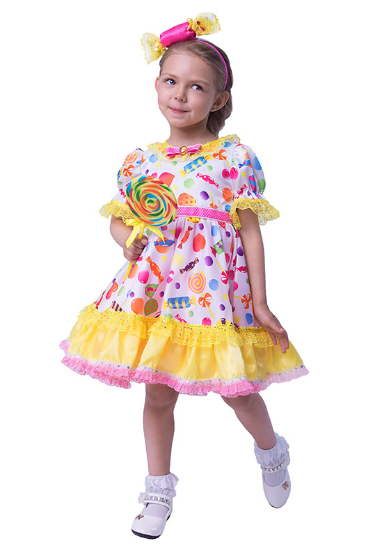

Карнавальный костюм Batik 1043 к-18 Конфетка, белый, 128, 1043