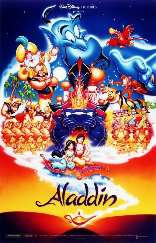 

Постер к мультфильму "Аладдин" (Aladdin) Оригинальный 35,6x55,9 см