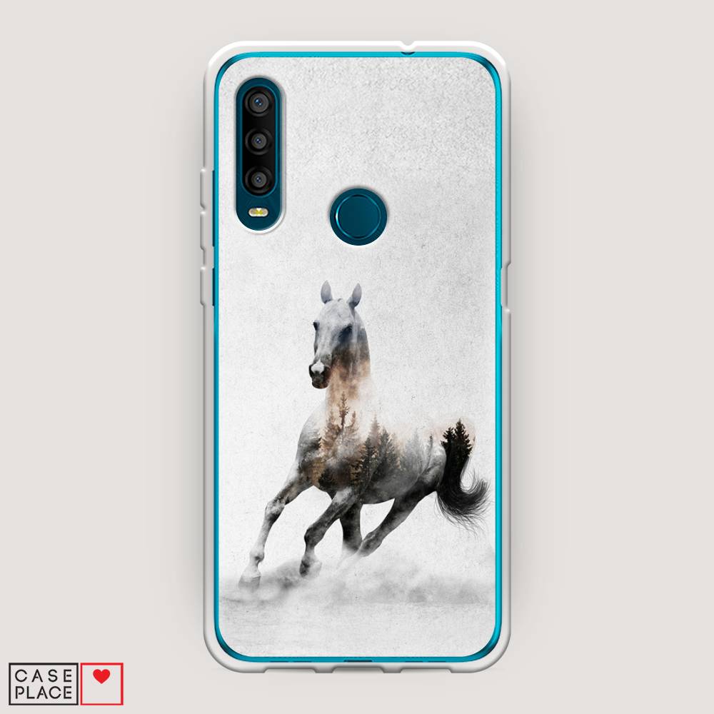 

Чехол Awog на Alcatel 1SE (2020) / Алкатель 1SE (2020) "Лошадь лес", Разноцветный, 171250-2