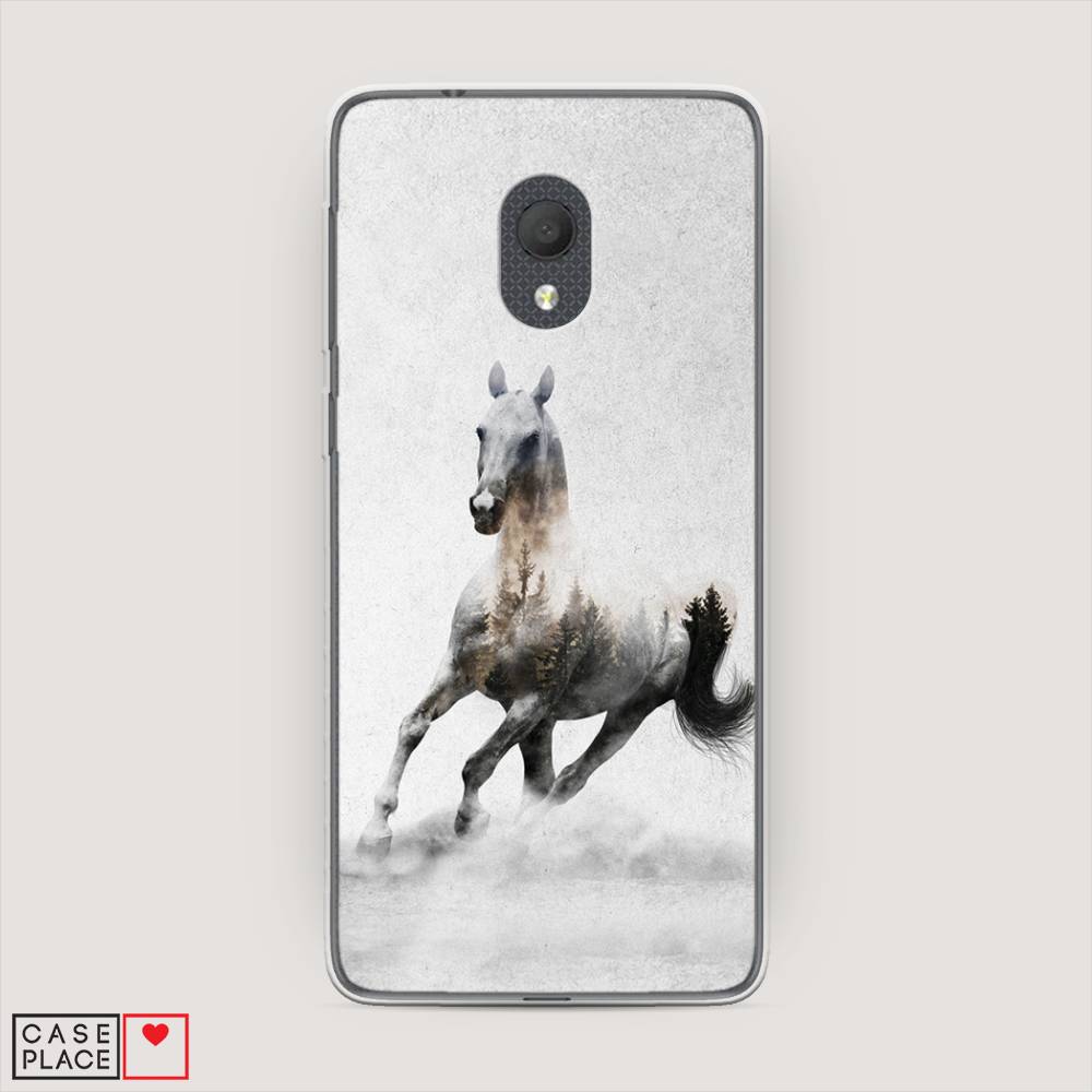 

Чехол Awog на Alcatel 1C 5003D (2019) / Алкатель 1C 5003D (2019) "Лошадь лес", 170650-2