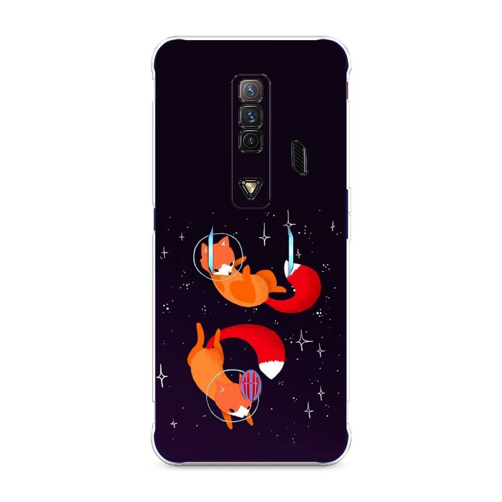 

Чехол Awog на ZTE Nubia Red Magic 7 / ЗТЕ Нубиа Ред Мэджик 7 "Лисы космонавты", Разноцветный, 135950-4