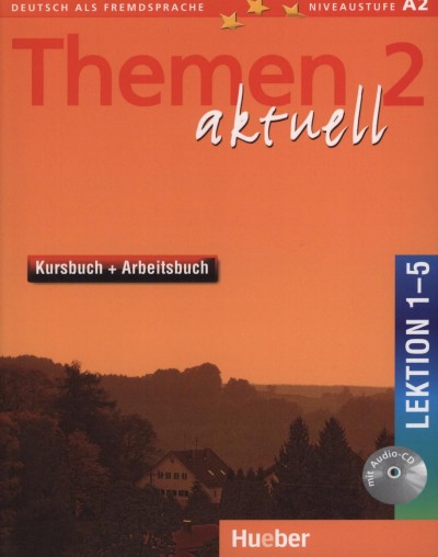 фото Книга themen aktuell 2 kursbuch + arbeitsbuch lektion 1-5 + audio cd hueber