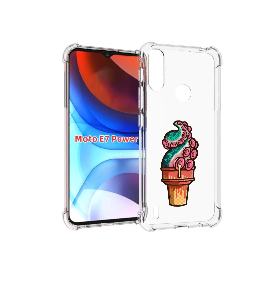 

Чехол MyPads мороженное для Motorola Moto E7 Power, Прозрачный, Tocco