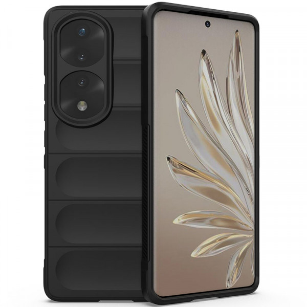 

Противоударный чехол Epik Flex Silicone для Honor 70 Pro с защитой камеры и микрофиброй, Черный