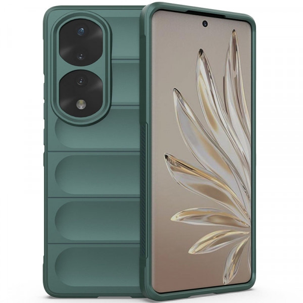

Противоударный чехол Epik Flex Silicone для Honor 70 Pro с защитой камеры и микрофиброй, Зеленый