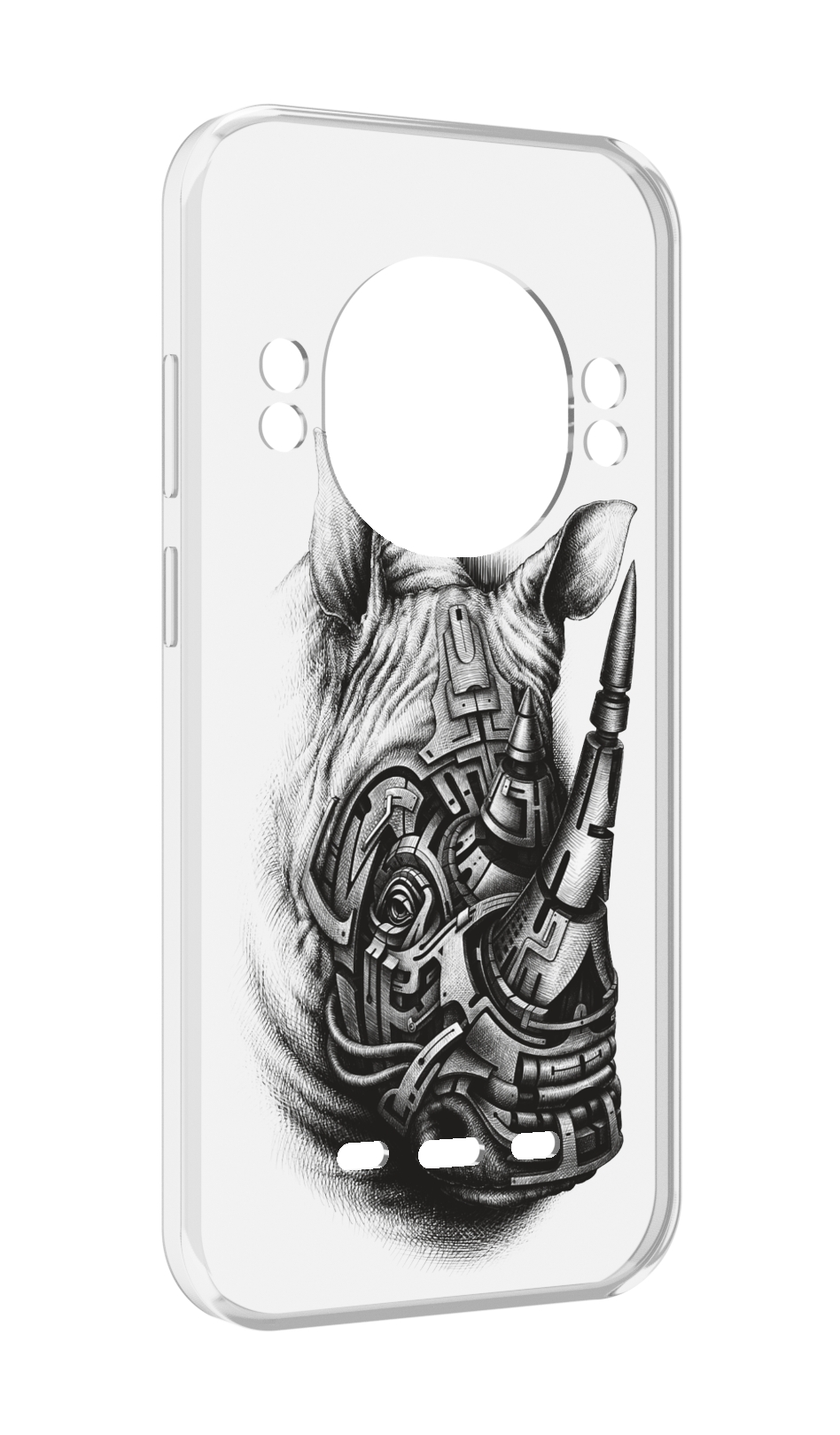 

Чехол MyPads стальной носорог для UleFone Power Armor 16 Pro, Прозрачный, Tocco