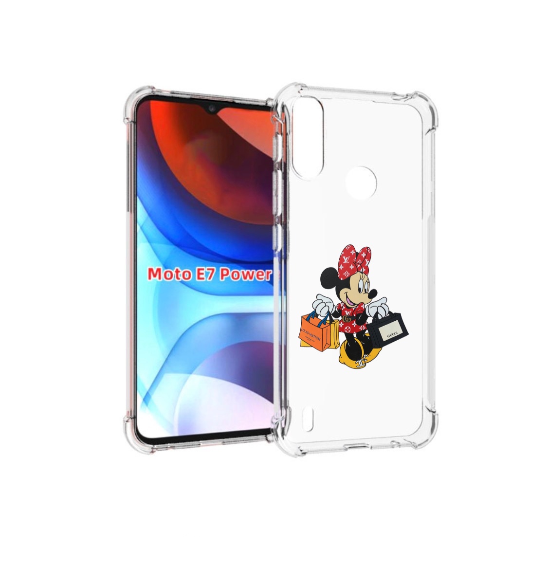 

Чехол MyPads модная-девочка-из-микки-мауса женский для Motorola Moto E7 Power, Прозрачный, Tocco