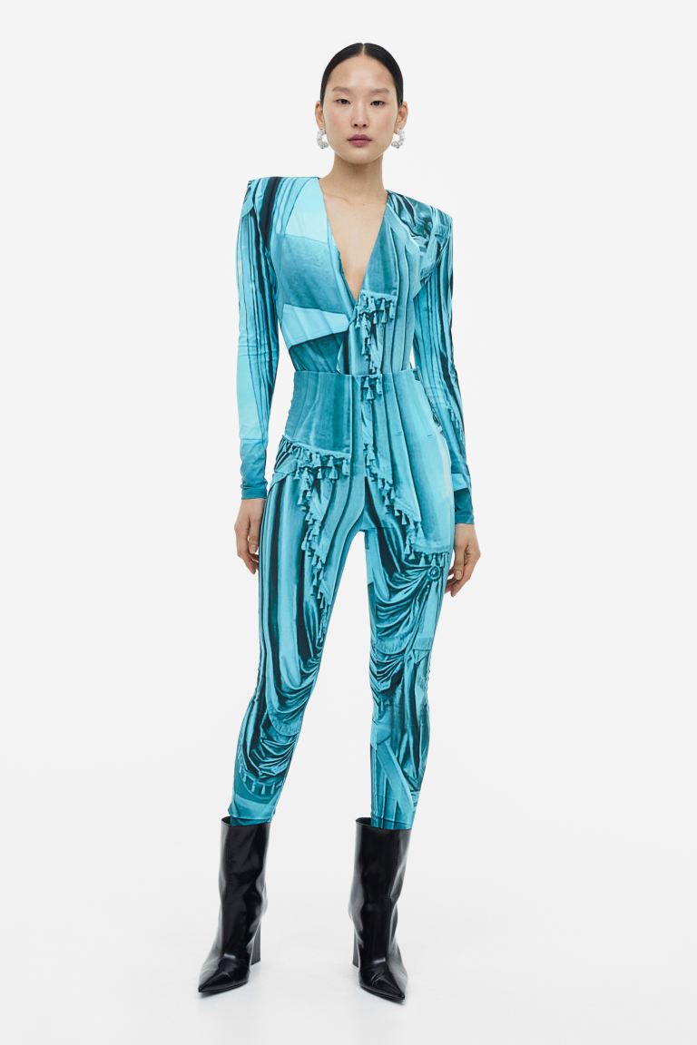 

Боди женское H&M 1148237001 бирюзовое S (доставка из-за рубежа), 1148237001