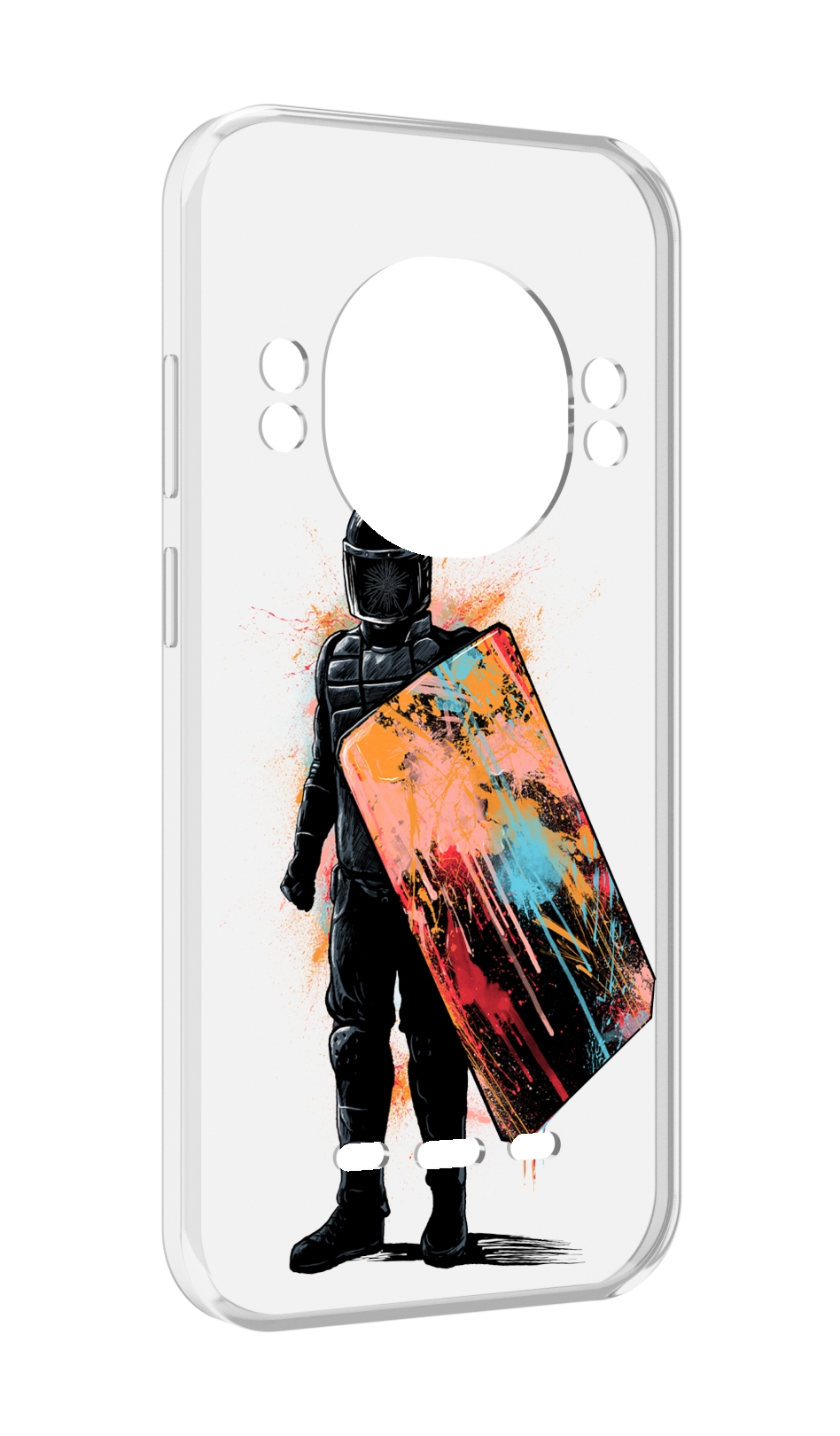 

Чехол MyPads солдат с красочным щитом для UleFone Power Armor 16 Pro, Прозрачный, Tocco