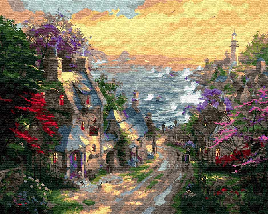 

Картина по номерам Molly Деревня у моря, 40x50, Деревня у моря
