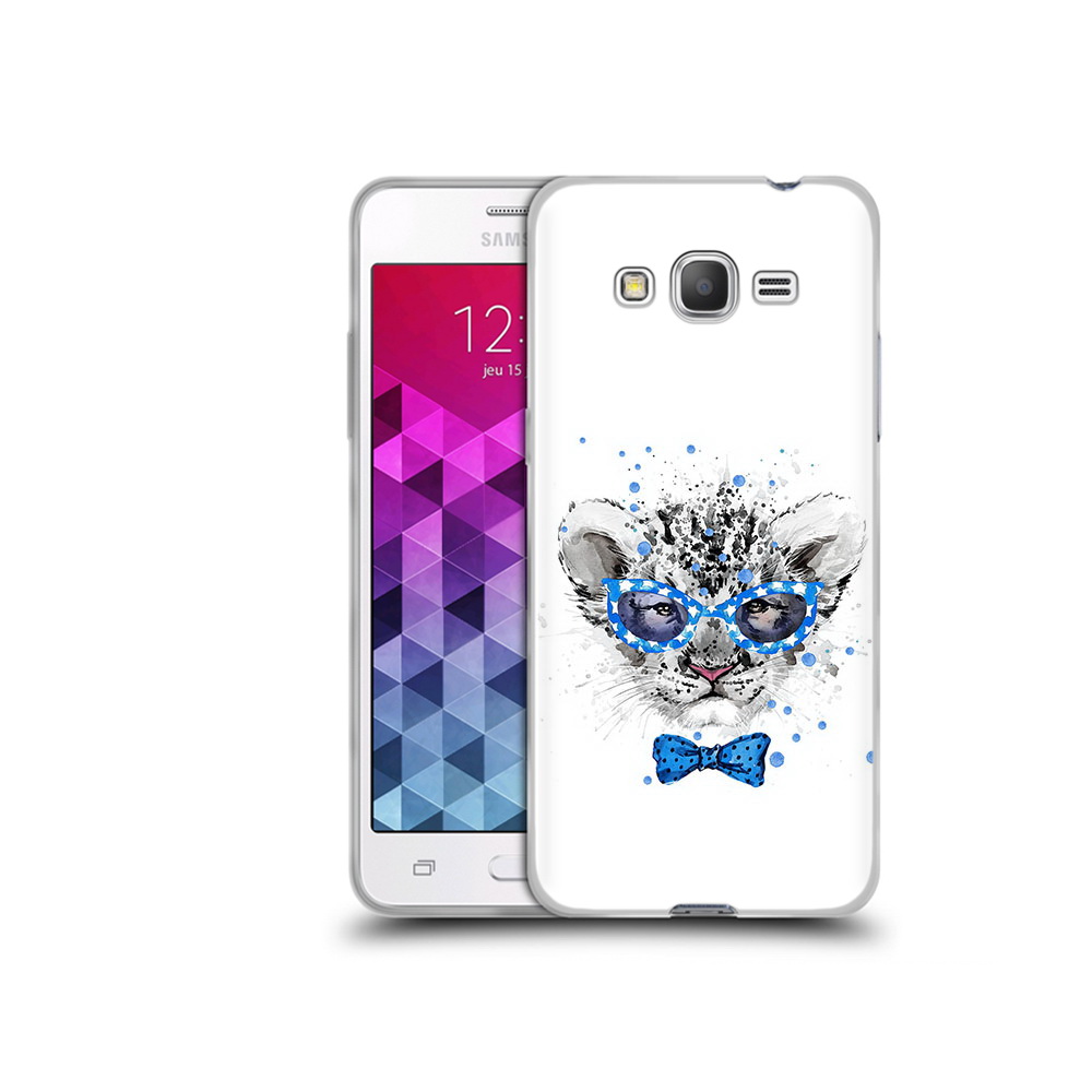 

Чехол MyPads Tocco для Samsung Galaxy Grand Prime тигренок с бабочкой, Прозрачный, Tocco