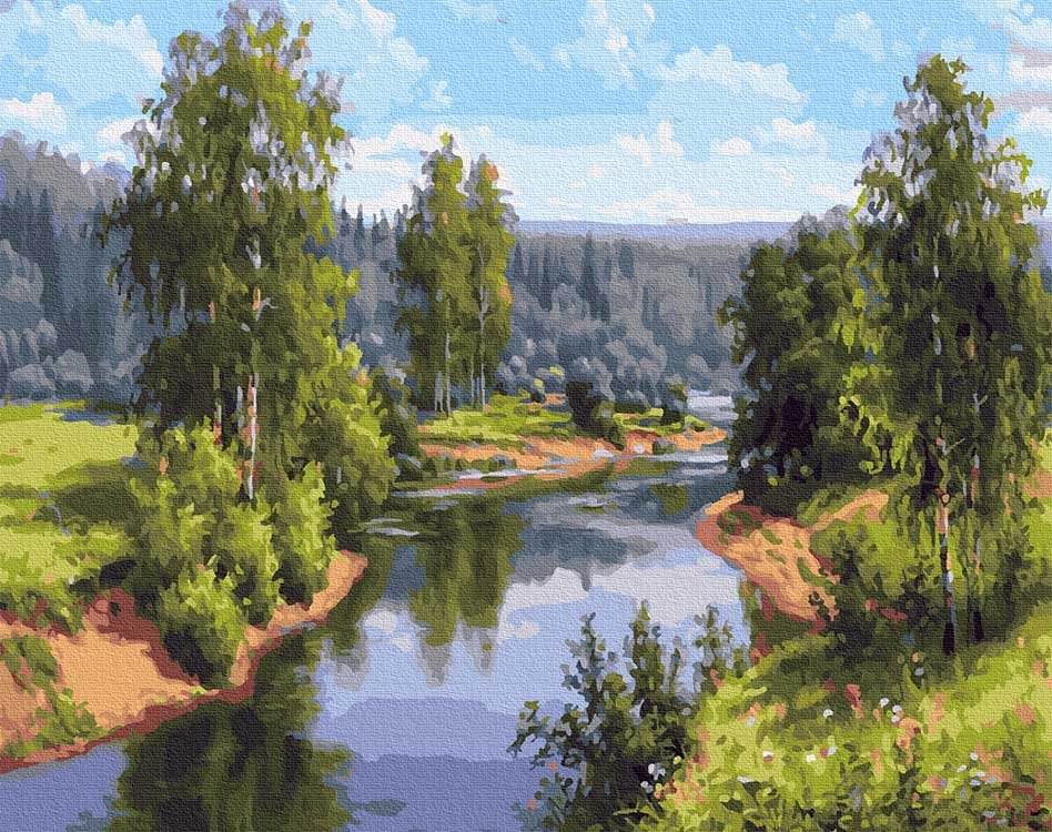 фото Картина по номерам molly проточная река, 40x50