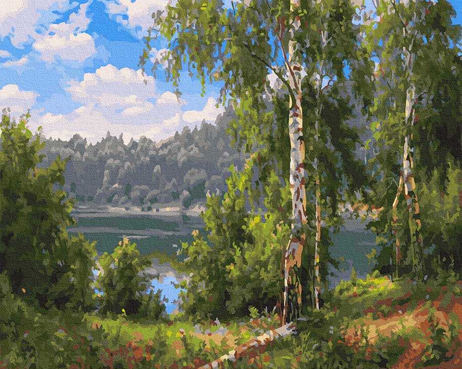 

Картина по номерам Molly Лесное озеро, 40x50, Лесное озеро