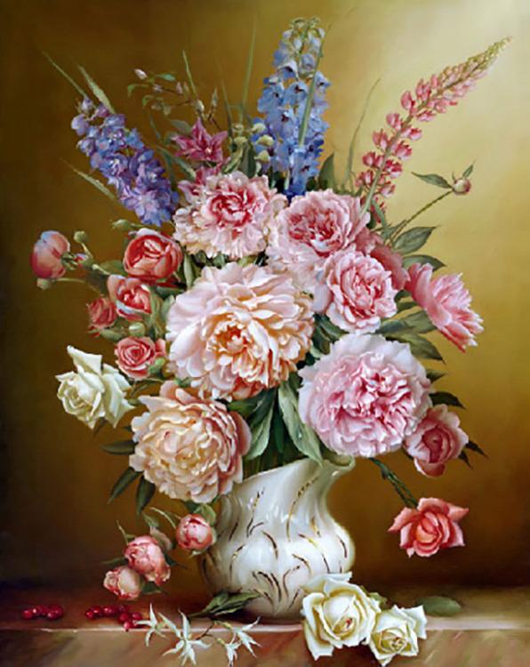 

Картина по номерам Molly Свежий букет, 40x50, Свежий букет