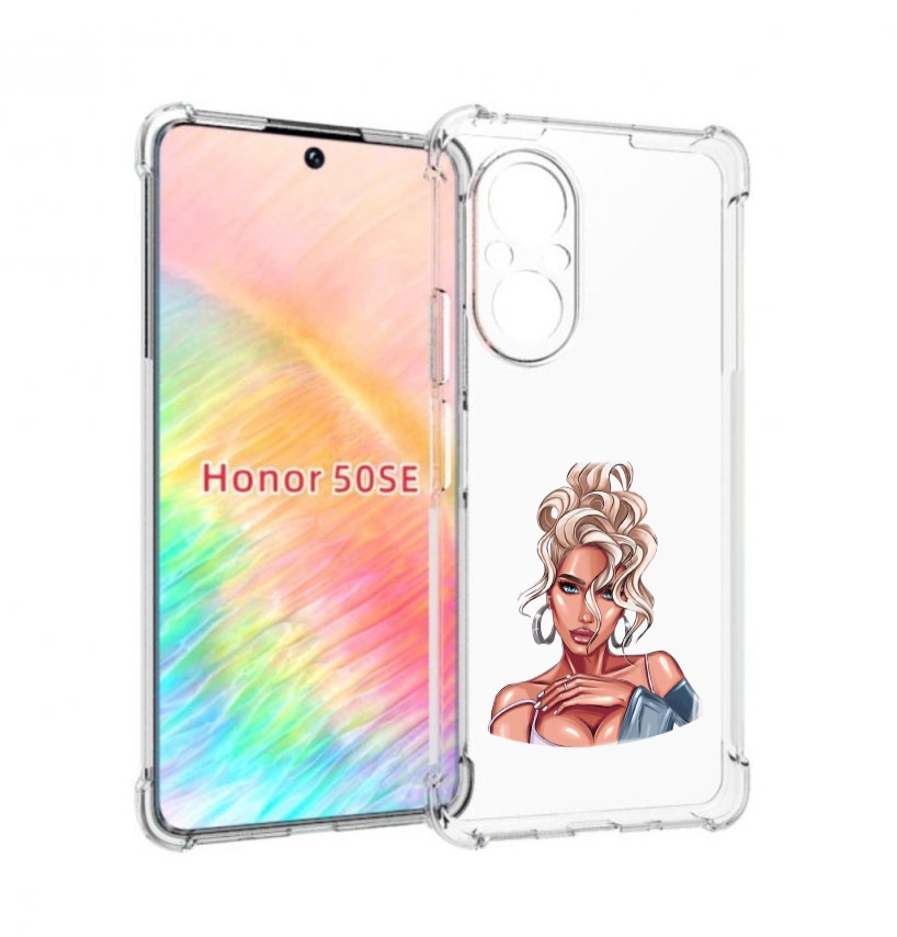 

Чехол бампер MyPads красивая-блондинка женский для Honor 50 SE п, Прозрачный, Tocco