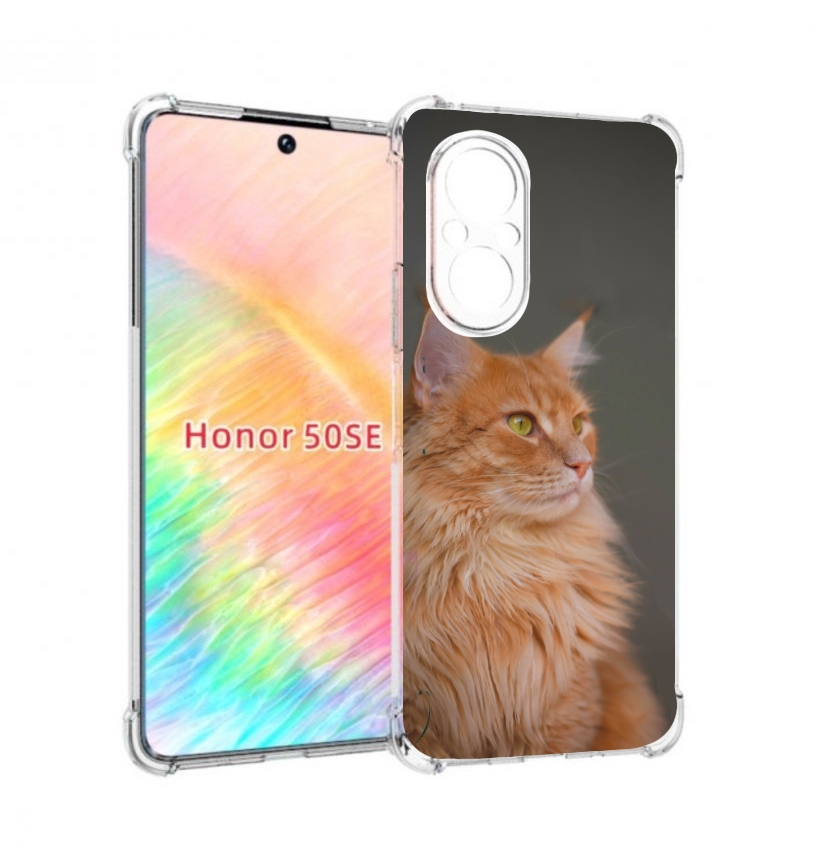 Чехол бампер MyPads кошка меи?н кун 1 для Honor 50 SE противоуда