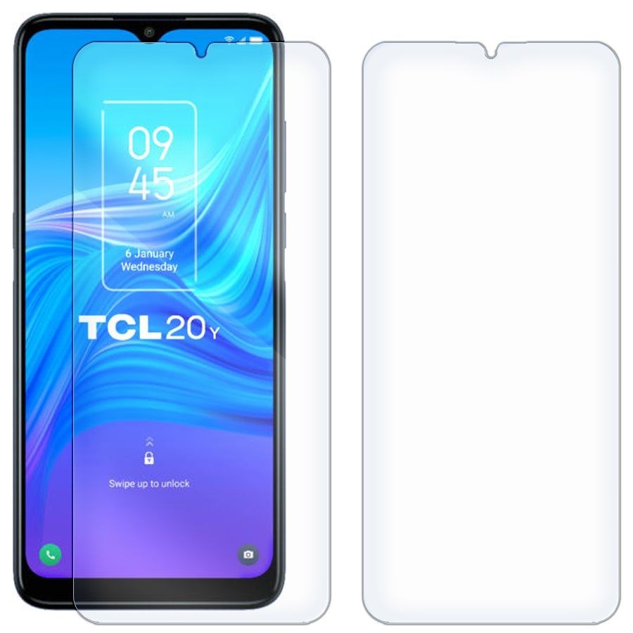Комплект из 2-x защитных гибридных стекол для TCL 20Y