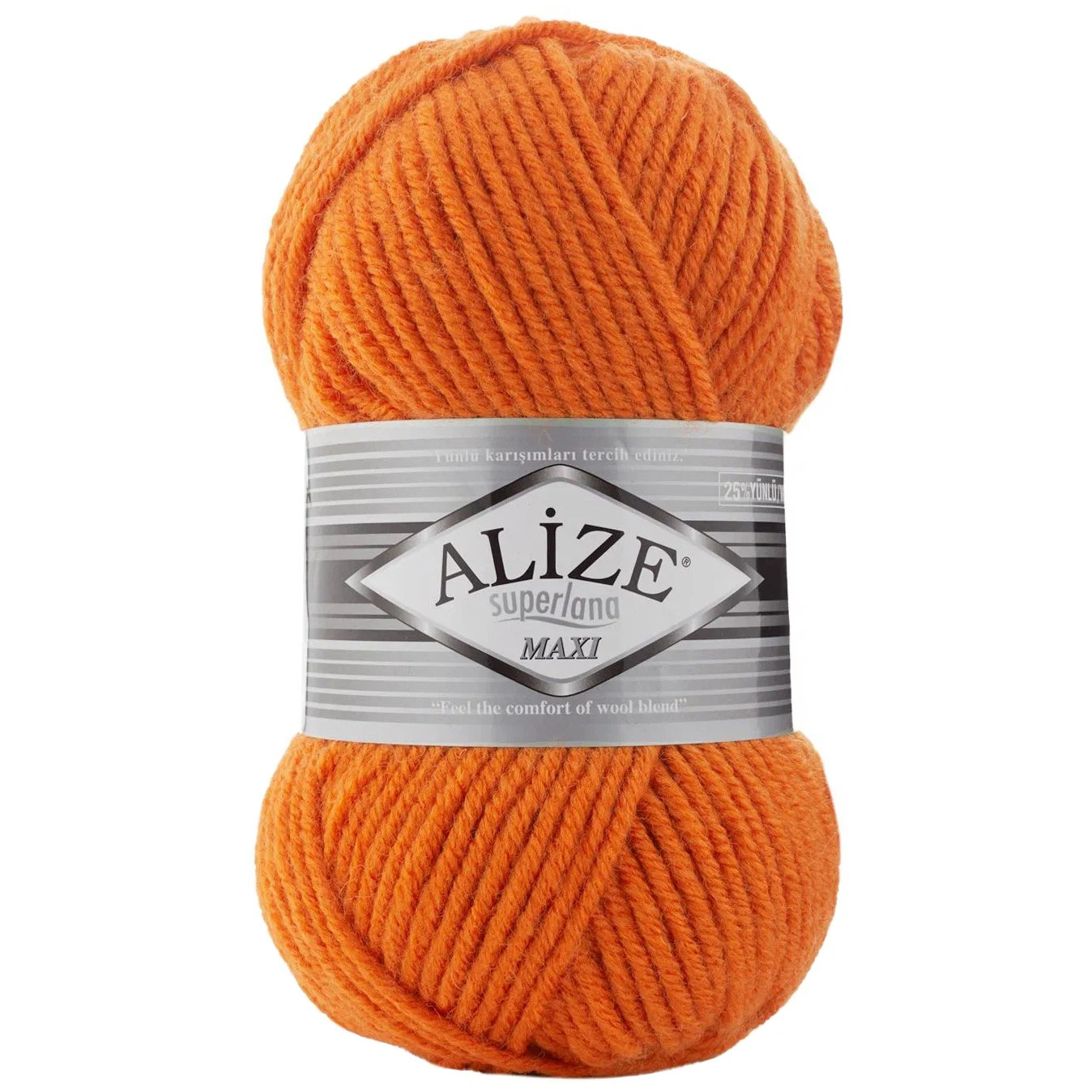 

ALIZE Пряжа "Superlana Maxi" 75% акрил, 25% шерсть 100м/100гр (225), Оранжевый