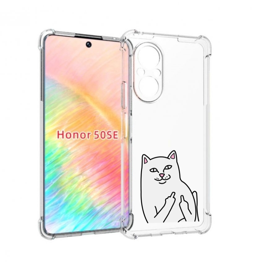 Чехол бампер MyPads котяра для Honor 50 SE противоударный