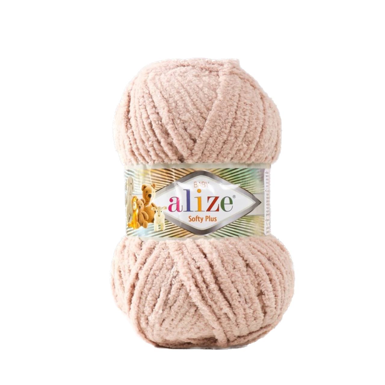 

ALIZE Пряжа "Softy Plus" 100% микрополиэстер 120м/100г (115), Бежевый