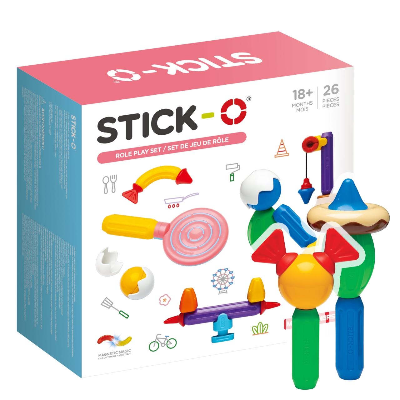 Конструктор магнитный STICK-O Roleplay Set 26 деталей, 902005 для детей от 1 года