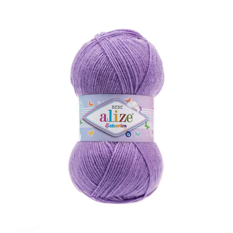 

ALIZE Пряжа "Sekerim Bebe" 100% акрил 320м/100гр (247 лиловый), Фиолетовый