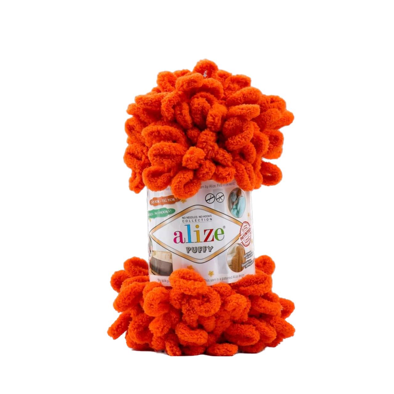 

ALIZE Пряжа "Puffy" 100 % микрополиэстер 9м/100г (06), Оранжевый