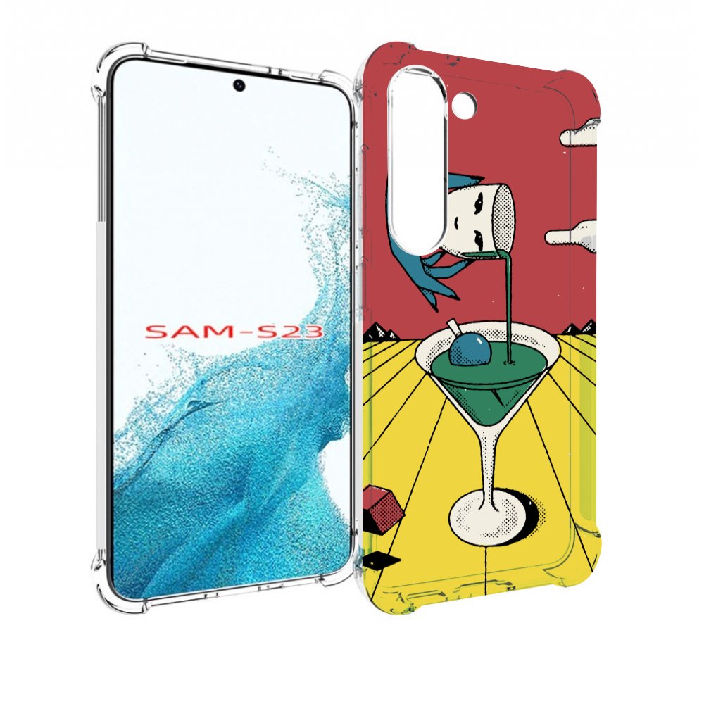 

Чехол MyPads необычный напиток для Samsung Galaxy S23, Прозрачный, Tocco