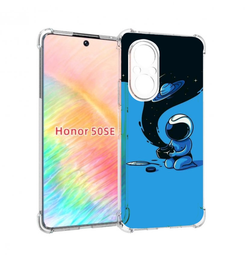 

Чехол бампер MyPads космос из черной краски для Honor 50 SE прот, Прозрачный, Tocco