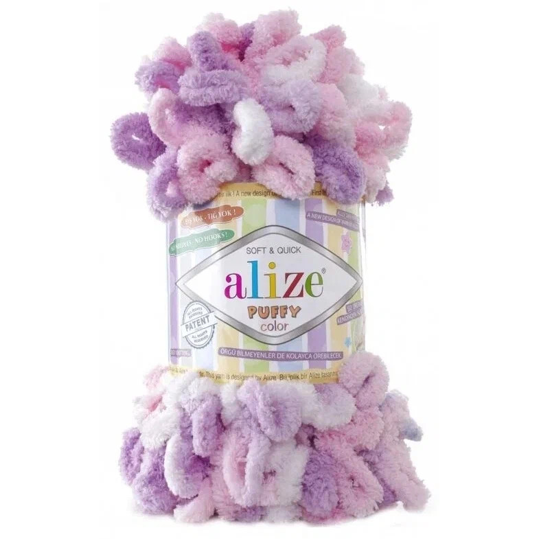 

ALIZE Пряжа "Puffy color" 100 % микрополиэстер 9м/100г (6051), Разноцветный