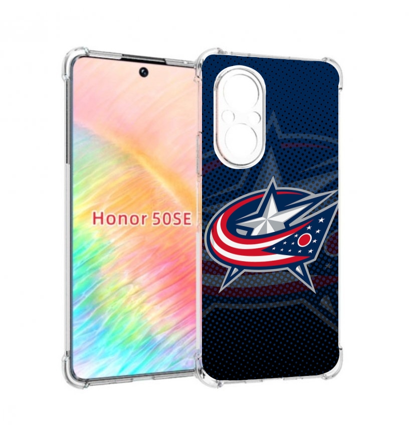 

Чехол бампер MyPads коламбус блю джекетс для Honor 50 SE противо, Прозрачный, Tocco