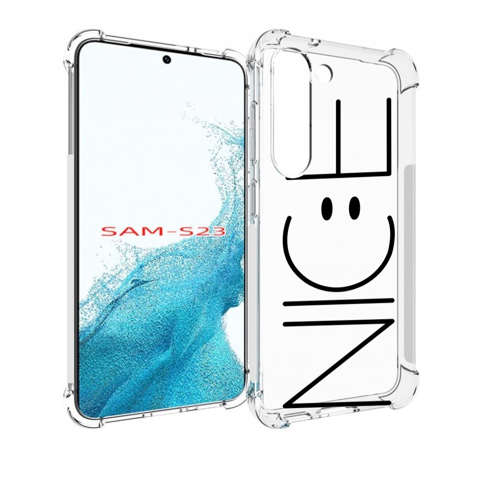 

Чехол MyPads найс-надпись для Samsung Galaxy S23, Прозрачный, Tocco