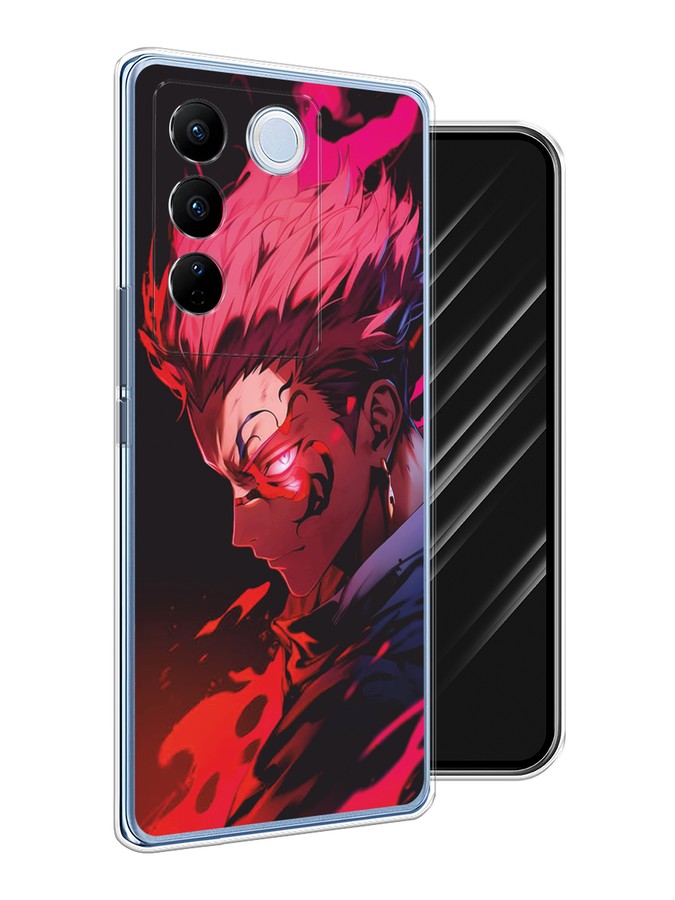

Чехол Awog на Vivo V27/V27 Pro "Взгляд Сукуны", Розовый;красный;черный, 268550-1