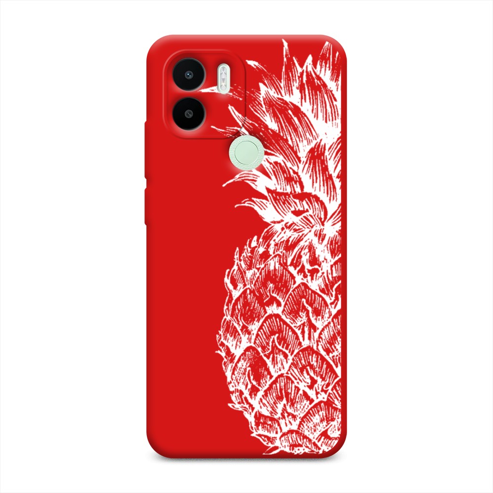 

Чехол Awog на Redmi A1+/A2+ "Ананас графика белая", Белый, 318553-1