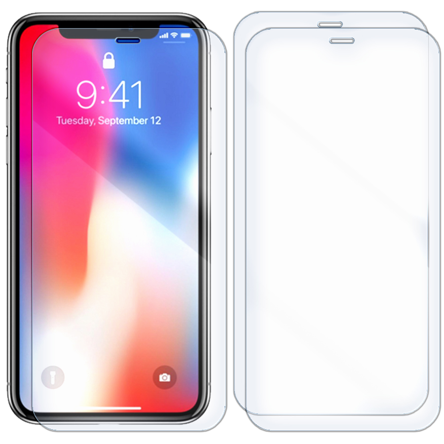

Комплект из 3-x защитных гибридных стекол для iPhone X