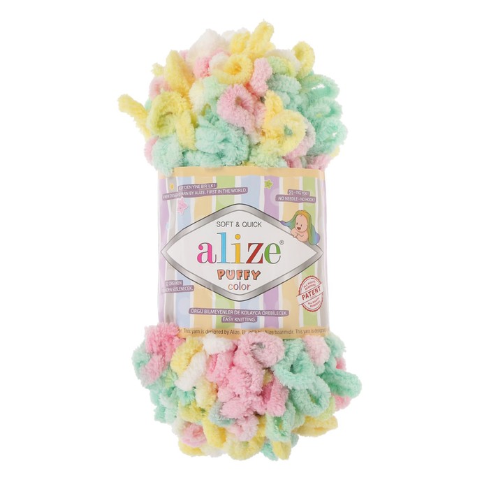 

ALIZE Пряжа "Puffy color" 100 % микрополиэстер 9м/100г (5862 разноцветный)