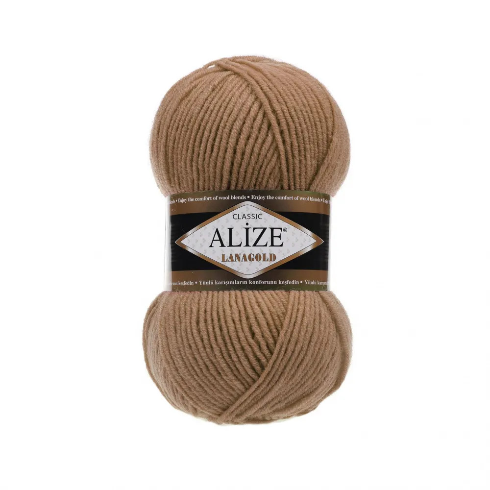 

ALIZE Пряжа "Lanagold" 51% акрил, 49% шерсть 240м/100гр (466), Коричневый