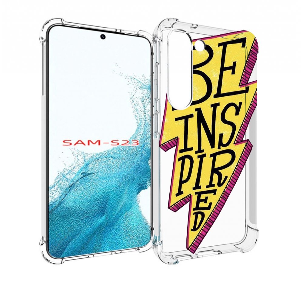 

Чехол MyPads надпись в желтой молнии для Samsung Galaxy S23, Прозрачный, Tocco