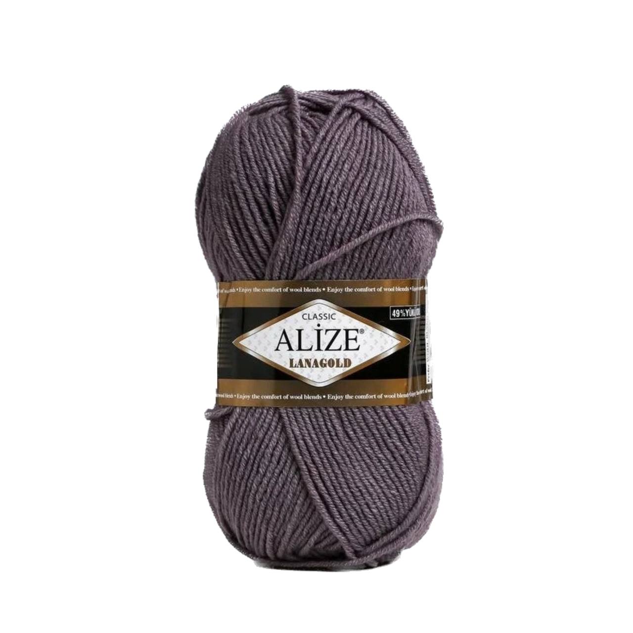 

ALIZE Пряжа "Lanagold" 51% акрил, 49% шерсть 240м/100гр (348 - тёмно-серый)