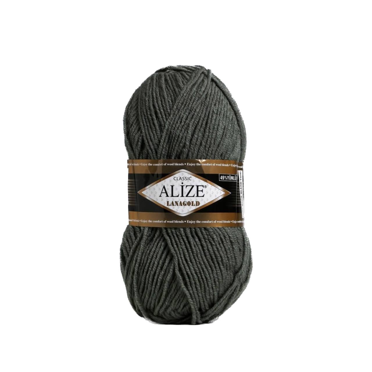 

ALIZE Пряжа "Lanagold" 51% акрил, 49% шерсть 240м/100гр (180 - серебряная сосна), Зеленый