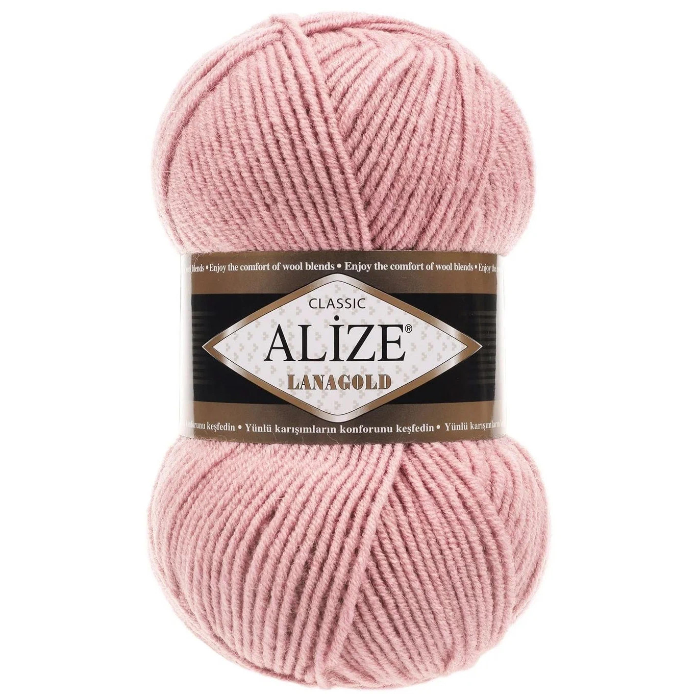 

ALIZE Пряжа "Lanagold" 51% акрил, 49% шерсть 240м/100гр (161 - пудра), Розовый