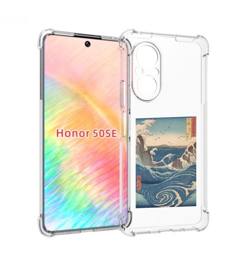 

Чехол бампер MyPads картинка волны водоворот для Honor 50 SE про, Прозрачный, Tocco