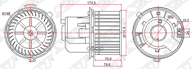 

Мотор Отопителя Салона Ford Transit 00- Sat арт. ST-7188531