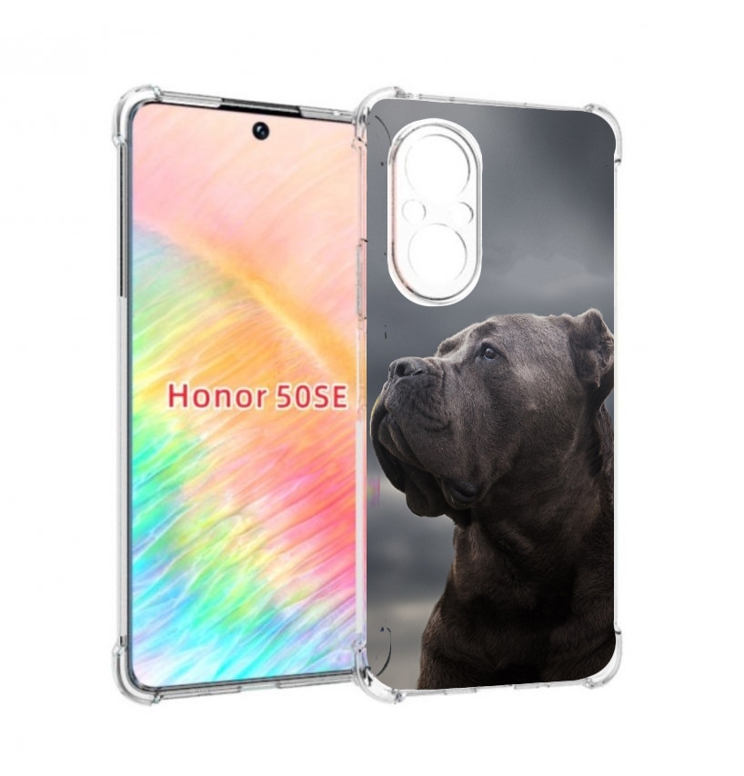 

Чехол бампер MyPads кане корсо для Honor 50 SE противоударный, Прозрачный, Tocco
