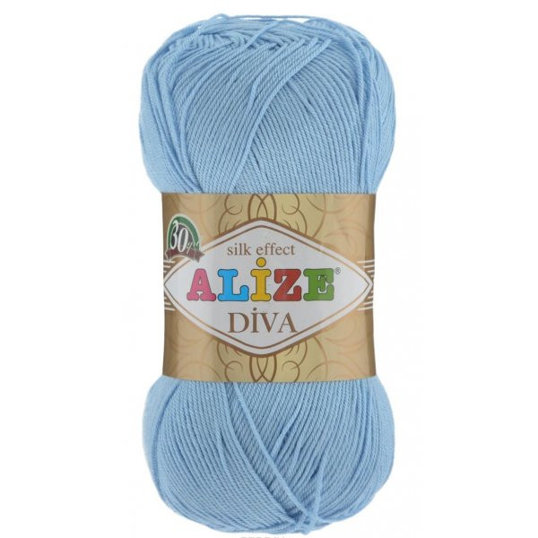 

ALIZE Пряжа "Diva" 100% микрофибра 350м/100гр (350), Голубой
